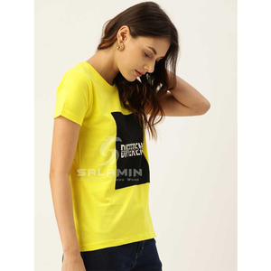 T-shirt en coton pour femmes, estival et surdimensionné, impression personnalisée, transfert de chaleur - Product Image 2