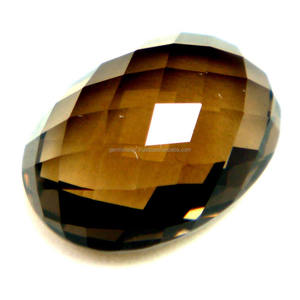 พลอยควอทซ์สโมคกี้สีน้ำตาลแบบเหลี่ยมเพชรพลอยบำบัดสำหรับทำเครื่องประดับอัญมณี - Product Image 1