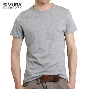 เสื้อยืดคอกลมแขนสั้นผู้ชาย ผ้าฝ้าย/โพลีเอสเตอร์ ราคาแข่งขัน รับทำโลโก้ตามสั่ง ออกแบบลายเปล่าได้ตามต้องการ บริการ OEM สีตามสั่ง - Product Image 1
