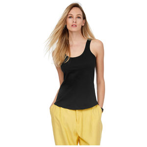 COTTON <b>VEST</b> WOMEN PLAIN SUMMER STRETCHY CASUAL TANK TOP T SHIRT WITH CUSTOM PRINTING DESIGN on WHOLESALE PRICE FROM MANUFACTURER - Product Image 1