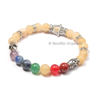 Buy Online Chakr Hamsha with yellow aventurine <b>Bracelets</b> : Chakr Hamsha with yellow aventurine <b>Bracelets</b> For Sale - Product Image 1