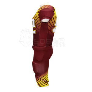 Maillot de football américain à manches courtes, séchage rapide, grande taille, 100% polyester, antibactérien, anti-UV, respirant, uniforme de sublimation - Product Image 3