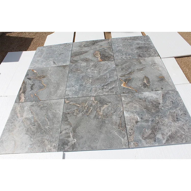 High Quality New Arrival Hot Sale Gold Vein Grey Marble Polished and Honed from Turkey Factory