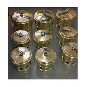 Ensemble de deux plats chauffants en aluminium martelé, forme ronde, plats chauffants pour aliments, provenant du fabricant en Inde - Product Image 5