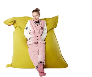 Lino Faux Comfy Piazza Sacchetto di Fagioli, Soggiorno Sedie Sitzsack Sillas Soffio, Pigro Sedia per Adulti e Bambini - Product Image 1