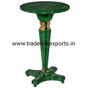 Luxuriöser Malachit-Halbedelstein-Edelstein tisch ein markantes rundes Herzstück für Ihr Zuhause Perfekte Marmor-Granit-Arbeits platten - Product Image 6