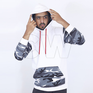 Hombres invierno blanco contraste camuflaje manga completa bolsillos impreso polar pulóver sudaderas poliéster/algodón secado rápido transpirable - Product Image 4