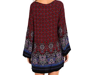 Nouveau modèle Robe pour femme en coton biologique Mini robe col rond à manches longues, robe de soirée, robe de plage - Product Image 4