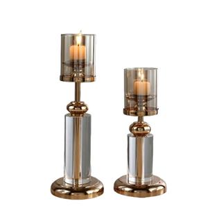 <b>Gold</b> Acrylic Stem <b>Candle</b> Holder Hot Selling Metal Crafted Decorative Handmade Metal <b>Candle</b> Holder for Decoration - Product Image 1
