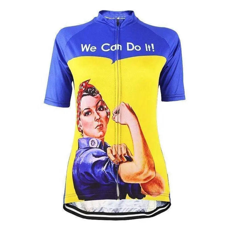 เสื้อยืดแขนสั้นสำหรับผู้หญิง,ออกแบบและโลโก้ขี่จักรยานพิมพ์ลายเสื้อเจอร์ซีย์กระเป๋าซิปเต็ม MTB