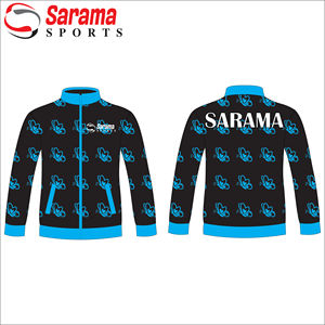 Chaqueta de poliéster con manga personalizada, cuello en V, 100% poliéster, Jersey bordado - Product Image 3