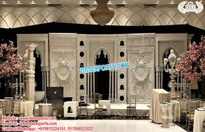 Royal Reception Stage Fiber Back-<b>Frames</b> Muslim <b>Wedding</b> Stage Fiber Back-<b>frames</b> Stunning Asian <b>Wedding</b> Stage <b>Frames</b> - Product Image 3