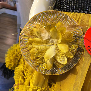 Bordure en filet plaqué pour fille, nouveau design, élégant, bordure en filet plaqué, avec attrape-cheveux, robe fantaisie pour bébé - Product Image 4