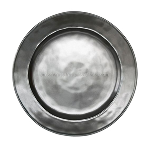 Plato de Presentación Gris de Lujo, Galvanizado, de Hierro Puro, Decorativo, para Mesa - Product Image 2