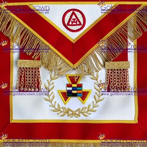 Cheap Masonic Royal Arch Past High Priest PHP Bullion Hand Embroidered Apron| Masonic Regalia Apron Supplier - Product Image 4