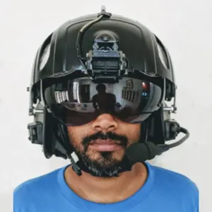 Aviation Pilot Helmet Proteção Helicóptero Headset lutador Chopper Capacete Piloto