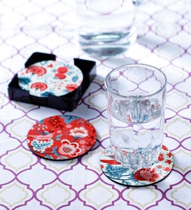 2022 Fabricante Venta directa de fábrica Posavasos de madera multicolor de alta calidad Cantidad a granel Compradores comerciales Alfombrillas y almohadillas de MDF - Product Image 1