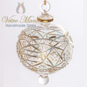 Adornos y adornos de árbol de Navidad de cristal-soplado a mano - Product Image 1