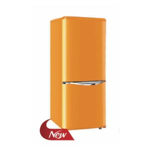Réfrigérateur rétro coloré de 280 L / Réfrigérateur à double porte <span class=keywords><strong>noir</strong></span> et blanc avec serrure et clé - Product Image 2