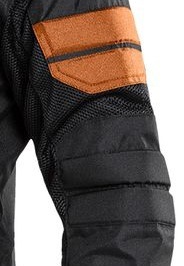 Veste en cuir respirante de qualité supérieure de couleur unie pour adultes à manches longues CE Protector FIT II XTR Motorcycle Plus Size - Product Image 5