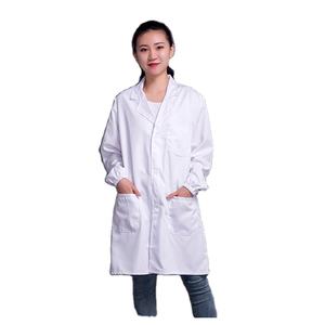 L'hôpital professionnel frotte les uniformes confortables 100% coton vêtements de travail médicaux Satin blanc manteaux de laboratoire et vêtements de médecin - Product Image 1