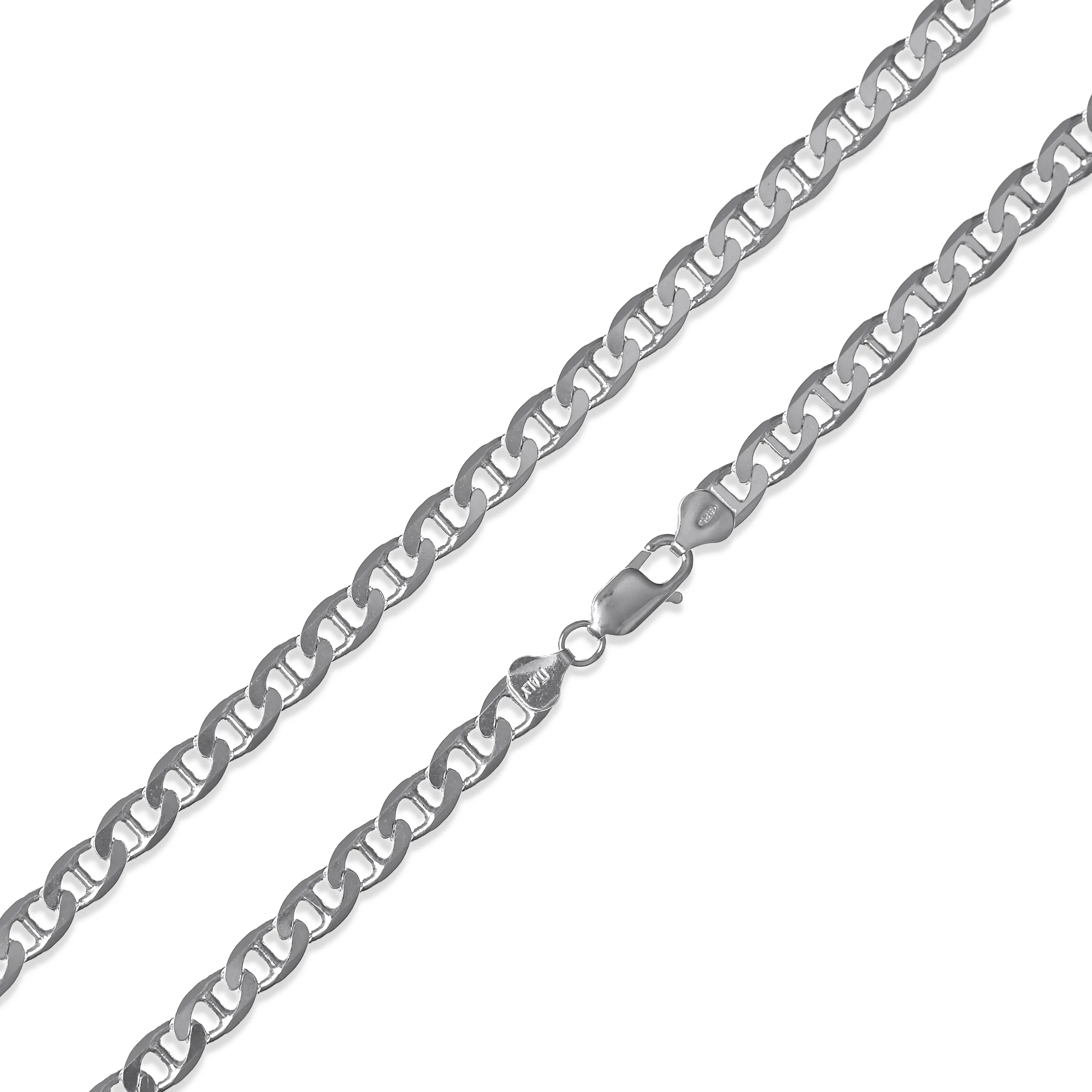 Best Quality Made in Italy Mariner Chain Necklace in Silver 925 available in many gauges and length Man Women Jewelry