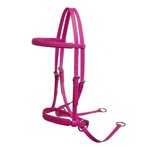 Nouveau Vente En Gros Sidepull Bitless Brides Cheval En Cuir En PVC Enduit Nylon Sangle Bride 2021 2022 pliable - Product Image 1