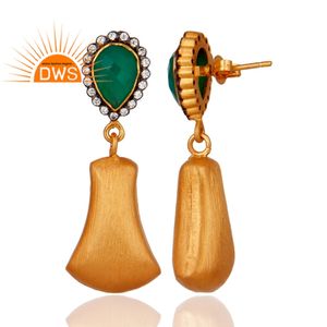 Pendientes de plata de primera ley y circón para mujer, aretes colgantes, plata esterlina 18, Circonia cúbica, zirconia, circonita, zirconita, color blanco, oro de 18 quilates - Product Image 2