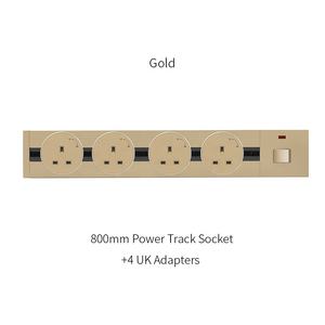 Adaptador de enchufe de sistema de riel universal de alta calidad <span class=keywords><strong>Eurob</strong></span> de 800mm con 4 enchufes estándar del Reino Unido de 8000W - Product Image 1