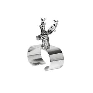 Nouveauté : Anneaux de serviette en métal écologiques, design en forme de fleur, largeur 4,5 cm, finition argentée, pour la décoration quotidienne de la cuisine - Product Image 1