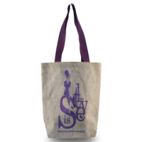 R.D. Sac fourre-tout en jute personnalisé de qualité supérieure BAG HOUSE avec poignée en coton |   Sac de courses en toile écologique et pliable |   Sac de courses