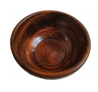 Bol en bois d'acacia poli, style vintage, fait main, écologique, réutilisable, pour cuisine, stockage alimentaire, pudding, fête, BS