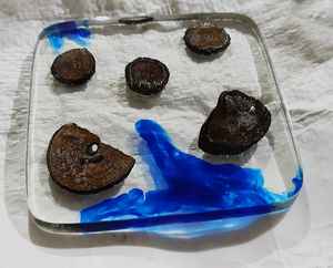 Posavasos de resina verde con bordes dorados pulidos, cuencos para té y café, color rosa, taza de vidrio, posavasos, vajilla de mesa - Product Image 3