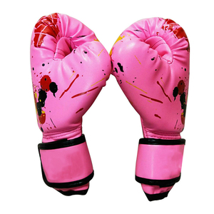 Gants de boxe en coton imprimé fleur, couleur rose, taille réglable, poinçonnage, combat, pour jeunes - Product Image 6