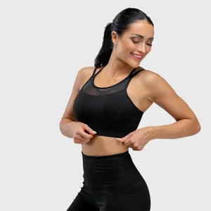 Conjunto de sutiã feminino de alta qualidade fitness esportes carta estampado cintura média copo completo com alças sutiã acolchoado calcinha conjunto roupa interior