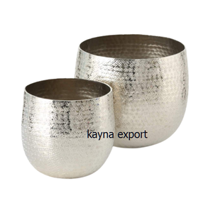 Maceta de Metal de diseño elegante para jardín de casa, macetas martilladas de lujo para decoración de suelo de Hotel y restaurante, nuevas macetas de flores - Product Image 2