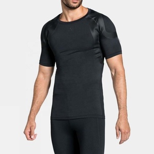 Gilet de sport moulant et confortable pour hommes, couche de Base à manches courtes, Compression du corps, permet de compresse les zones musculaires - Product Image 3