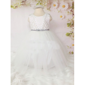 Vestido de algodón de manga corta para niñas, ropa bonita para bebés, venta al por mayor - Product Image 1