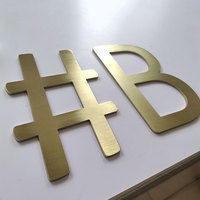 Lettres décoratives en laiton découpées à plat en métal Lettres solides de 3mm d'épaisseur pour la réception SPA