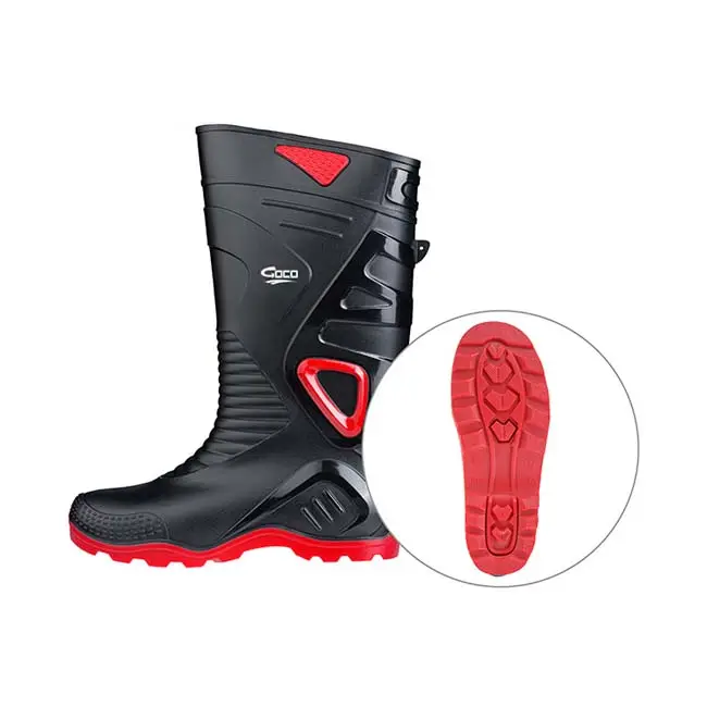 Factory Direct Sales Rubber Fashion Rain Boots Work Boots Safety Shoes Prevent Slippery Best to Wear on Wet Floor