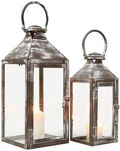 Antique Black Side Glass Panels for Classic Metal <b>Candle</b> <b>Lantern</b> Indoor <b>Outdoor</b> Decorative <b>Lanterns</b> for Christmas - Product Image 3