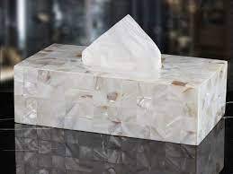 Caja de pañuelos de perlas madre para vajilla y accesorios de escritorio, caja de pañuelos de perlas madre para venta personalizada - Product Image 2