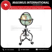 Decoración de escritorio moderna, nuevo diseño, globo de Metal de madera, novedades geográficas educativas para la escuela, hogar, oficina, regalos novedosos