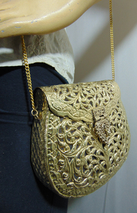 Hand Carving Vintage Indian Women Metal <b>Clutch</b> Bag - Product Image 6