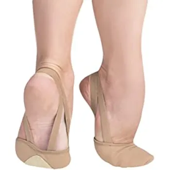 Chaussures de danse en cuir pu, demi-semelle, de Ballet, Jazz, pour filles