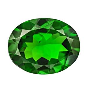 Vente en gros 10X14mm Ovale Coupe Naturel Chrome Diopside Pierre Précieuse Fine Qualité Facettes Pierre Lâche IGI Russe Chrome Diopside - Product Image 1