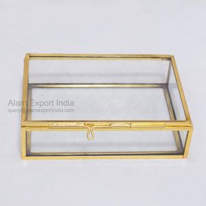 Boîte à photos en verre et métal pour le rangement - Product Image 2