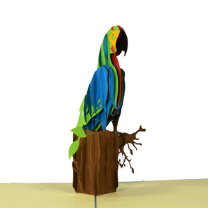 3D การ์ดอวยพรตกแต่งนกแก้วออกแบบได้ตามต้องการ - Product Image 1