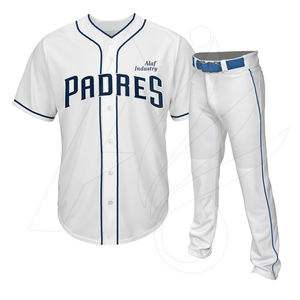 Uniforme de Béisbol Transpirable OEM de Talla Grande con Nombre del Equipo y Logotipos Personalizados Impresos con Transferencia Térmica - Product Image 2