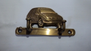 Decorative Antique Finish Brass <b>Wall</b> <b>Mounted</b> Hook Elephant Embossed Square Metal Key Holder Cloth Hanger - Product Image 5